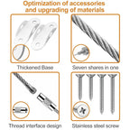 Furniture Anchors (6 Pack) for Baby Proofing, Anti Tip Furniture Anchor Securing 420lbs Tension Earthquake Resistant Metal Furniture Wall Anchor Prevent Baby Pet from Falling Furniture