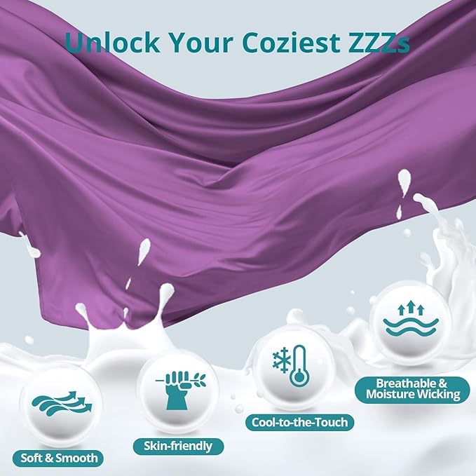 Sasttie Pregnancy Pillows for Sleeping, U Shaped Cooling Full Body Pillow with Removable Cover, Pregnant Women Must Haves, Maternity Essential, Purple