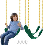 Swings Set - 2-Pack Suitable for Kids and Adults, Comes with Hooks & Chains, Perfect for Backyard