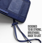 VENTURE 4TH Passport Holder Neck Wallet with RFID Blocking Nylon Lining - Hidden Neck Pouch for Travel (Sleek Navy Blue)