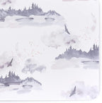 Oilo Crib Sheet, Breathable, Fitted, Turkish Cotton Jersey, 300 Thread Count, Machine Washable, Fits Standard Crib (28" x 52" x 6"), Toddler Bedding, Girl, Boy & Neutral Nursery Design, Misty Mountain