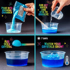 Original Stationery Unicorn Crystal Growing Kit - 6.3 in x 5.8 in Multicolor Terrarium - 18-Piece STEM Science & Craft Kit for Kids 7+ & Grow Crystals with Flower Charms & Magic Rocks