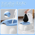 Potty Seat Baby Training Chair Boys Girls Toddler Dinosaur Comfortable children 1-5 years old Baby toilet Animal seat with lid back potty trainer (indigo)