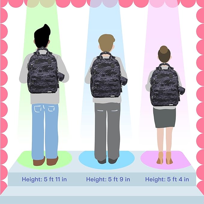 iniuniu Diaper Bag Backpack, 4 in 1 kit Large Unisex Baby Bags for Boys Girls, Waterproof Travel Back Pack with Diaper Pouch