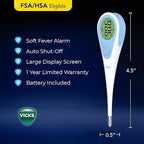 Vicks SpeedRead Digital Thermometer for Baby, Kids & Adults, Color-Coded Readings, Oral, Baby Rectal Thermometer or Under The Arm, Water Resistant