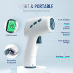 Touchless Thermometer for Adults, Digital Infrared Thermometer Gun with Fever Alarm, Forehead and Object 2 in 1 Mode, Fast Accurate Results (Gray)