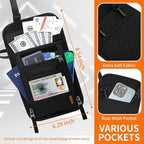 Neck Wallet for Travel,Passport Holder Neck Pouch for Men Women with Adjustable Neck Strap and RFID Blocking