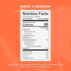 Serenity Kids 6+ Month Baby Food Puree Pouches with Ethically Sourced Meat & Organic Veggies - 3.5 Oz BPA-Free Pouch - Free Range Turkey, Rosemary, Carrot, Zucchini - 6-Pack Turkey Infant Food