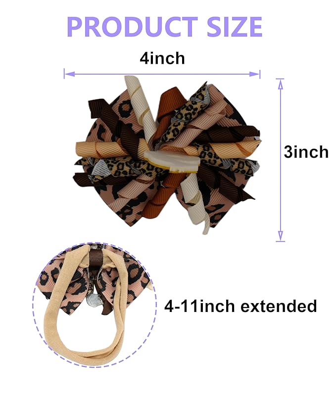 Birthday Hair Bow for Baby Girls 1 2 3 4 5 6 Years Sprinkle Decorations Party Hair Accessories Headband for First 1st Birthday Leopard Print