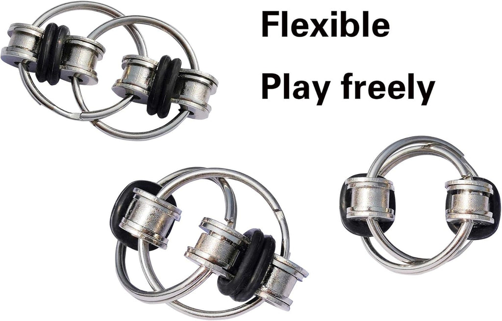 7 Pack Stress Relief and Anxiety Relief Fidget Toys,Flippy Chain,Marble Mesh,Infinity Cube