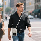 Neck Wallet - Rfid Wallet Women - passport holder for travel - Travel Wallet Passport Holder For Travel Women - 10.3x6.8inch (Silver White)