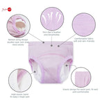 Joyo roy 5Pcs Training Underwear for Girls Double Thigh Wings for Antileak Organic Cotton Toddler Panties Girls Training Underwear Girl Panties Toddler Training Pants Toddler Girl Training Underwear1T