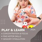 Entervending Fidget Spinners - 2 Inch Stress Balls - 12 Pcs Soccer Party Favors - White Mini Fidget Spinners - Classroom Prizes - Fidget Spinners for Kids - Easter Basket Stuffers