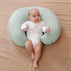 Nursing Pillow and Positioner with Cover for Breastfeeding and Bottle Feeding, Propping Baby, Tummy Time, Baby Sitting Support, Awake-Time Support (Green, 22" x 17.7" x 5.9")