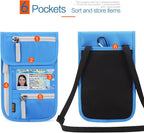 Neck Wallet Lightweight RFID Blocking Waterproof Travel Pouch for Women Men