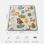 Baby Play Mat 50" X 50" Playpen Mat Waterproof Baby Floor Mat Non-Slip Cushioned Baby Crawling Mat, Activity Playmats for Babies, Toddlers, Infants, Play & Tummy Time (50x50, Fox)