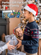 Walkie Talkies for Kids Rechargeable,Toys for Boys and Girls Ages 3-12, 4 Pack Long Range 2-Way Radios, Birthday Gifts,Christmas Stockings, Outdoor Play, Family Games, Hiking Camping Gear
