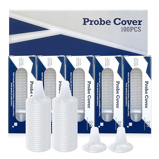 100X Ear Thermometer Probe Covers, for All Braun Thermometer Ear Covers, Lens Filters, Refill Caps,Disposable Ear Thermometer Covers (100)