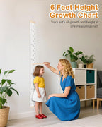 Height Chart for Kids Growth Chart for Wall Kids Height Wall Chart Kids Growth Chart Wall with Keepsake Box Height Measurement Wall Ruler Baby to Child Growth Tracker Neutral Nursery Wall Decor
