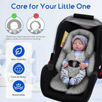 Baby Car Seat Head Support for Doona Stroller, Thickened Infant Carseat Head Support with 3 Strap Covers, Reversible Car Seat Insert for Newborn, Baby Car Seat Cushion with Filled Natural Cotton