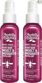 Shine Like Sable Deet-Free Insect & Mosquito Repellent 2 Pack 8oz – Kid & Pet-Safe, Pleasant Insect Repellent w/Lemongrass Oil - Insect Repellent Against Mosquitoes, Gnats, Black Flies, & No-See-ums