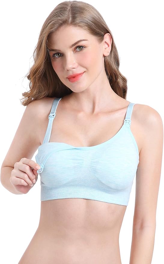 Suekaphin 5PACK Nursing Bra Wireless Bra Women's Sleeping Maternity Bra Breastfeeding Bra