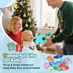 Baby Toys 6-12 Months - Soft Ocean Adventure Toy with Rattle, Crinkle Paper, Squeaker, Mirror - Baby Sensory Toys for 6+ Month Old Developmental, Montessori Toys for 1 Year Old Boy Girl Gifts