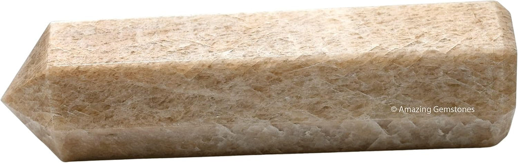 Amazing Gemstone Large Cream Moonstone Crystal Towers ~ Natural Healing Crystal Point Obelisk for Reiki Healing and Crystal Grid (5.5 to 6 INCH)