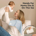 Organic Burp Cloths Baby Boy, Girl - 6-Pack Large Cotton Burping Cloths for Babies, Spit Up Rags, Super Absorbent, Ultra Soft Newborn Rag, Gender Neutral, Machine Washable, Durable (Vessels)