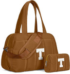 Duffle Bag with Letter, Carry On Bags for Women，Gifts for Her-Overnight Bag with Wet Pocket，Lightweight Travel Bags Personalized Gym Tote with Makeup Pouch