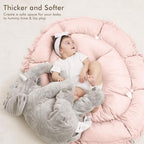 ANGELBLISS 5 in 1 Baby Play Gym Mat, Reversible Tummy Time Mat with 5 Sensory Toys for Stage-Based Developmental, Thick & Large Baby Activity Center from Newborn to Toddler (Purple)