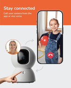 Sensforge 2.5K Indoor Pan-Tilt Dome Security Camera, AI Human & Pet Detection, 360° Coverage, Two-Way Audio, Dual-Band Wi-Fi (2.4G/5G), 64GB SD Card Included, No Monthly Fees