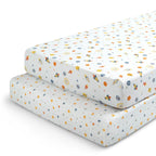 Delta Children Fitted Crib Sheets for Girls and Boys - Crib Sheet for Standard Crib and Toddler Mattresses - 28x52 Inch (Pack of 2), Space Exploration