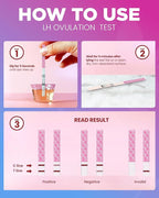 Pelvana 30 LH Ovulation Test Kit, Easy to Use - Identify Peak Fertility Days for a Greater Chance at Conception, Ideal for Women Trying to Conceive Naturally, 30 Test Strips Value Pack