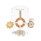 MON AMI Safari and Friends Teether Ring – 8", Soft Silicone Teething Ring, Plush Toy for Infants, Baby Teething Relief, BPA-Free, Easy-Grip, Comforting Teething Toy for Babies, Perfect for Sore Gums