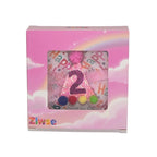 Birthday Hair Bow for Baby Girls 1 2 3 4 5 6 Years Sprinkle Decorations Party Pink Hair Accessories for Two 2nd Birthday Confetti Ice Cream