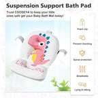 Collapsible Baby Bathtub for Newborns with Thermometer and Soft Floating Cushion Portable and Foldable Travel Baby Bath Tub for Infants to Toddler 0-36 Month (Purple)