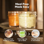 KeaBabies 12pk 4oz Glass Baby Food Containers with Lids - Leak-Proof, Microwavable Small Glass Jars, Baby Purees & Toddler Snack Storage Containers, BPA-Free, Dishwasher & Freezer Safe (Terracotta)