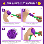 SpringFlower 100 PCS Glow in The Dark Fort Building Kit for Kids,Educational Gift for 3 4 5 6 7 8 9 10 11 12 Years Old Boys and Girls,STEM Construction Toys