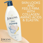 Jergens Skin Firming Body Lotion for Dry to Extra Dry Skin, Skin Tightening Cream with Collagen and Elastin, Dermatologist Tested, Hydralucence Blend Formula, 16.8 Oz, Pack of 3