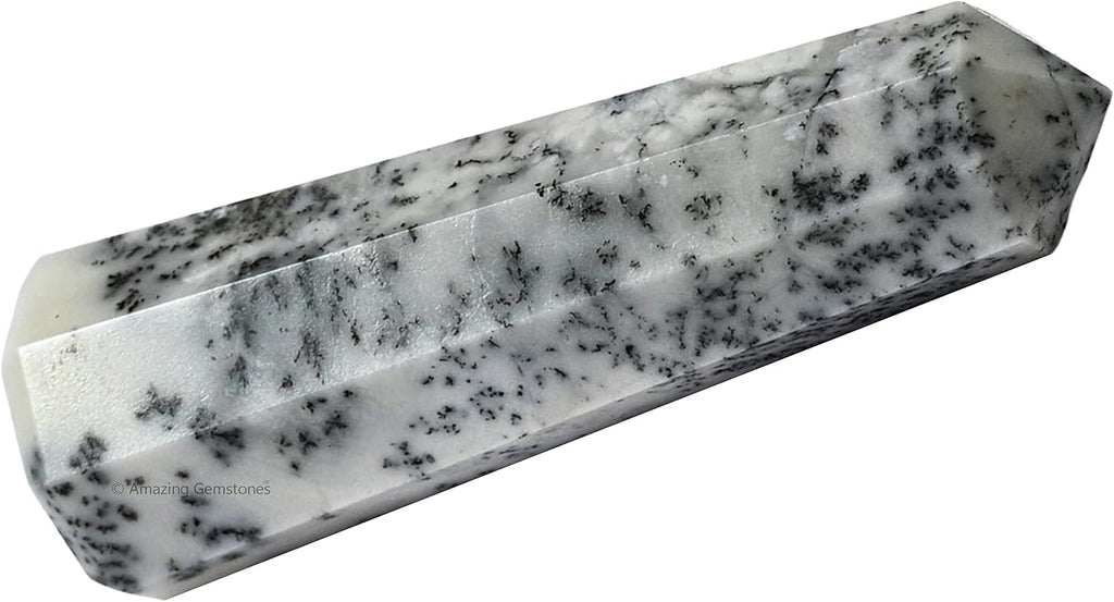 Amazing Gemstone Dendrite Opal Crystal Towers - Natural Healing Crystal Point Obelisk for Reiki Healing and Crystal Grid (2 Inch to 3 Inch)