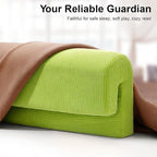 Bed Rail Bumpers Protector, Hospital Bed Rails Padding, Loft Beds and Bunk Beds Bumpers Protector, Premium Soft Memory Foam - Anti-Bump | Fall Prevention, Size 27.6 x 5.5 x 11.8 Inches, Green