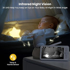 ieGeek Baby Monitor with 2 Cameras, 5" Large Screen Split-Screen Video Baby Monitor | 2K HD Non-WiFi Monitor with App & Parent Unit | Night Vision, 2-Way Audio, Cry Detection, Temperature Sensor