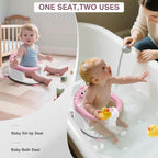 Baby Bath Seat for Babies 5 Months & Up - Non-Slip Bath Seat for Sitting Up, Soft Cushion & Compact Design, Toddler Bathtub Seat