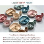 SAMiGO Silicone Baby Feeding Set, Baby Led Weaning Supplies, Suction Bowl Plate Bib Cup Self Feeding Spoons, Solid Food Eating Essentials, First Stage Utensils, 6+ Months