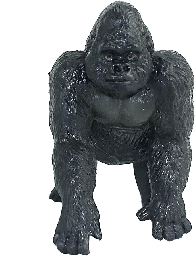 FUNSHOWCASE African Jungle Animals Male Gorilla Silverbacks Toy Figure Realistic Miniature Figurine Height 3.5-inch #1689