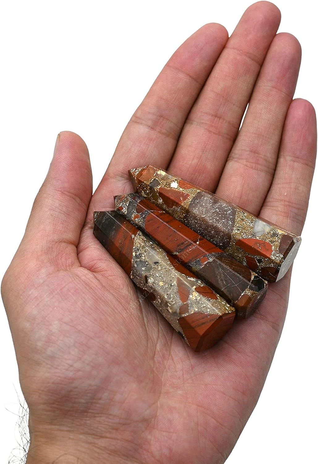 Amazing Gemstone Spotted Jasper Crystal Towers ~ Natural Healing Crystal Point Obelisk for Reiki Healing and Crystal Grid (2 to 3 INCH)