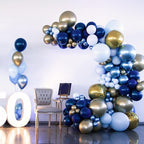 RUBFAC 129pcs Navy Blue Balloons Different Sizes 18 12 10 5 Inch, Latex Balloon Garland Arch Kit for Birthday Party Graduation Baby Shower Wedding Holiday Balloon Decoration