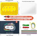 Sensory Activity Board: Silicone Fidget Toy | Shoe Tying Practice & Travel Strap | Silence Stress Relief for ADHD & Autism | Anxiety Calming | Kids 3+ & Adults | Gift-Ready Packaging Bright Yellow