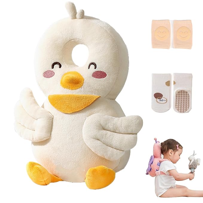Baby Head Protector,Adjustable Baby Head Protection Backpack (Duck)
